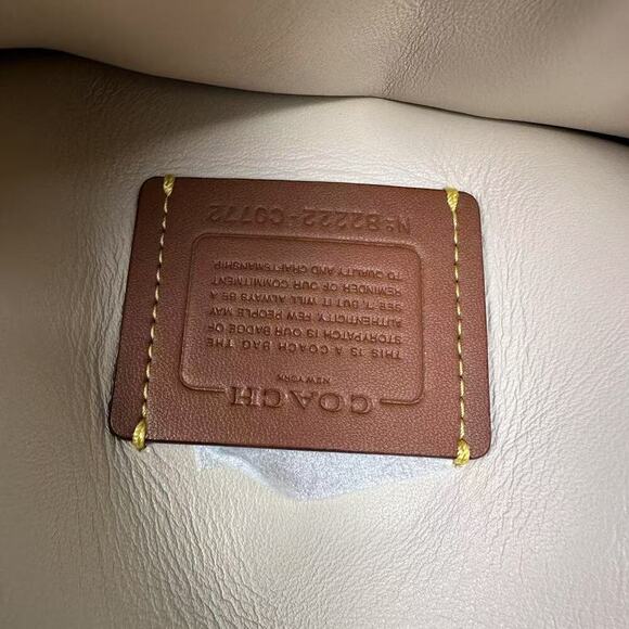 Coach Pillow Tabby Shoulder Bag 26 Crossbody Leather In Gold Ivory NWT C0772 - Picture 9 of 11